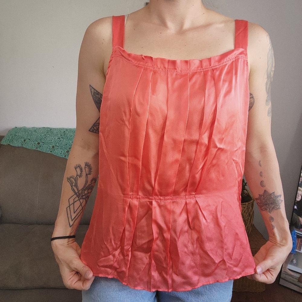 J Crew Silk Sleeveless Blouse Size 14